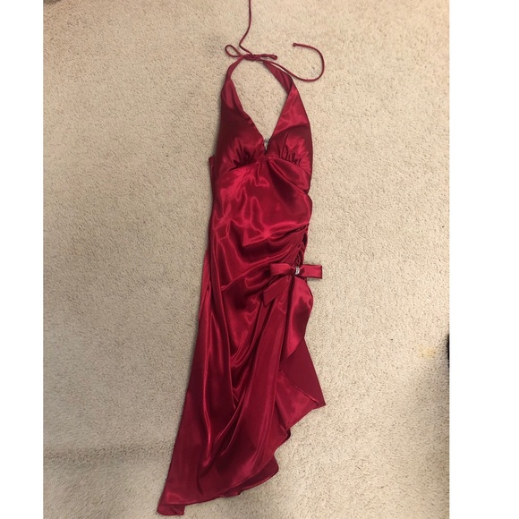 Blondie Nites Dresses & Skirts - Red Halter Homecoming Short Dress